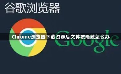 Chrome浏览器下载资源后文件被隐藏怎么办1