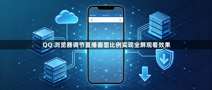 QQ 浏览器调节直播画面比例实现全屏观看效果1