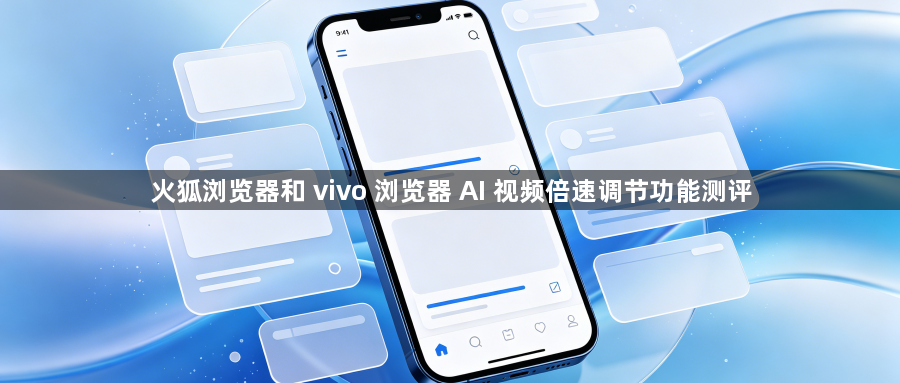 火狐浏览器和 vivo 浏览器 AI 视频倍速调节功能测评1