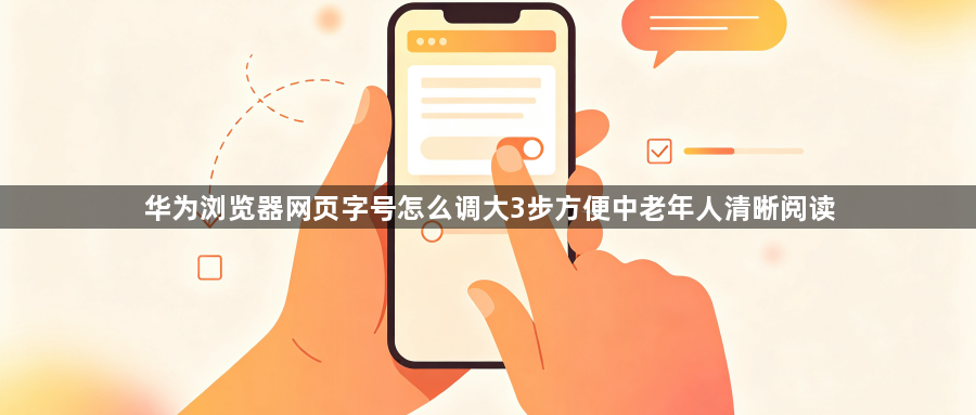 华为浏览器网页字号怎么调大3步方便中老年人清晰阅读1