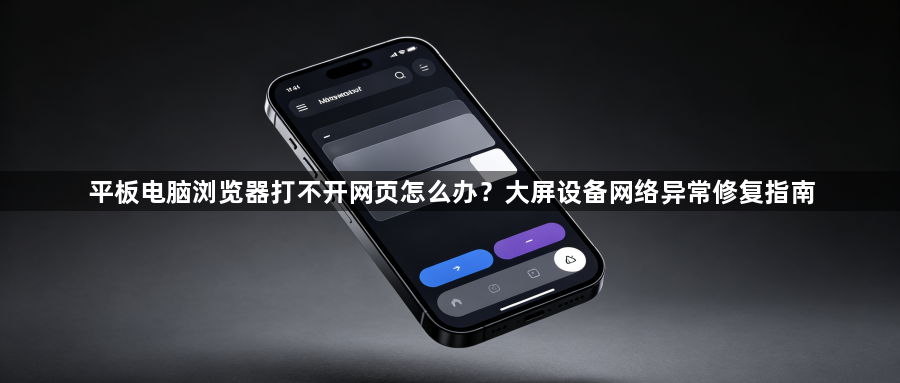 平板电脑浏览器打不开网页怎么办？大屏设备网络异常修复指南1