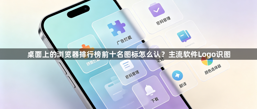 桌面上的浏览器排行榜前十名图标怎么认?主流软件Logo识图1