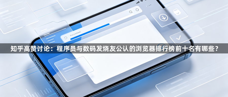 知乎高赞讨论:程序员与数码发烧友公认的浏览器排行榜前十名有哪些?1
