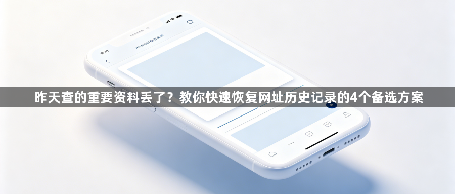 昨天查的重要资料丢了?教你快速恢复网址历史记录的4个备选方案1