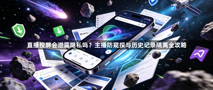 直播投屏会泄露隐私吗?主播防窥探与历史记录隔离全攻略1