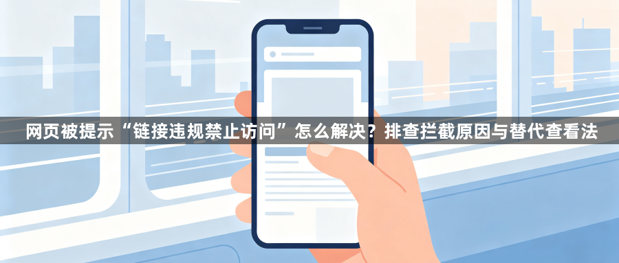 网页被提示“链接违规禁止访问”怎么解决？排查拦截原因与替代查看法1
