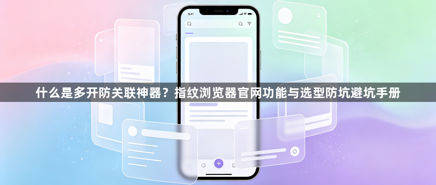 什么是多开防关联神器？指纹浏览器官网功能与选型防坑避坑手册1