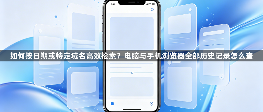 如何按日期或特定域名高效检索？电脑与手机浏览器全部历史记录怎么查1