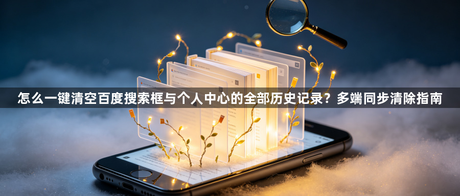 怎么一键清空百度搜索框与个人中心的全部历史记录?多端同步清除指南1