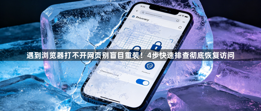 遇到浏览器打不开网页别盲目重装！4步快速排查彻底恢复访问1