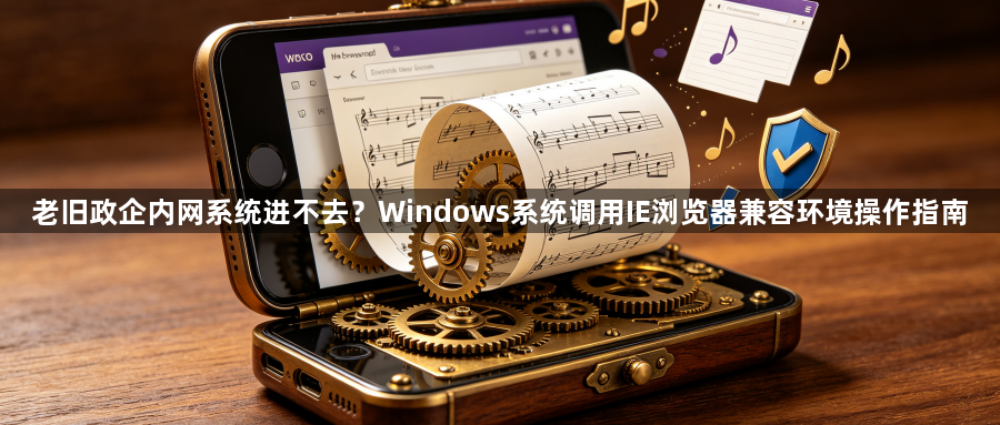 老旧政企内网系统进不去？Windows系统调用IE浏览器兼容环境操作指南1
