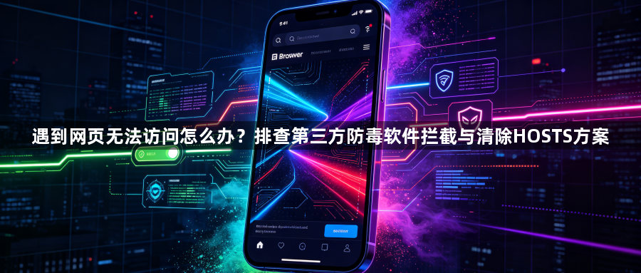 遇到网页无法访问怎么办?排查第三方防毒软件拦截与清除HOSTS方案1